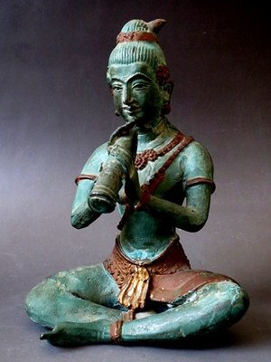 【 金王記拍寶網 】(常5) H519  早期泰國老佛像 實心青銅 青銅器神像 雕像 一尊 (老件) 罕見稀少~