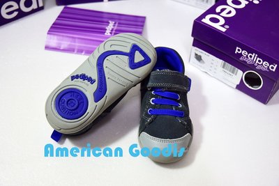 全新真品 Pediped grip "n" go 灰藍色布鞋 22,23  (JettGreyBlue GG118)