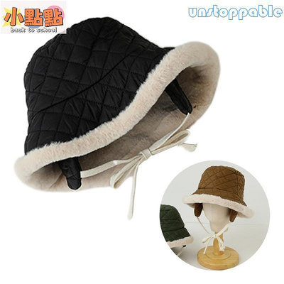 【小點點】嬰兒大檐帽冬季盆帽戶外旅行帽兒童保暖帽