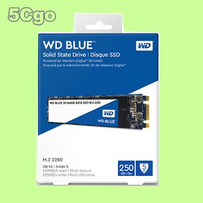 5Cgo【權宇】Western Digital SSD Blue-250G固態硬碟 (3D TLC SATA3)含稅