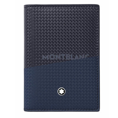 【Pen筆】MONT BLANC萬寶龍 128615藍黑 雙色碳纖維名片夾