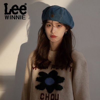 促銷打折 貝雷帽Winnie Lee日系牛仔帽子貝雷帽女春夏復古韓版時尚畫家帽潮報童帽