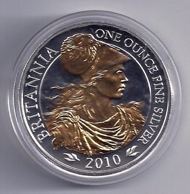 英國 2010 紀念幣 勝利女神鍍金紀念銀幣 原廠