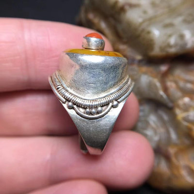 【二手】尼泊爾銀戒指 古玩 舊貨 收藏 【華品天下】-1828
