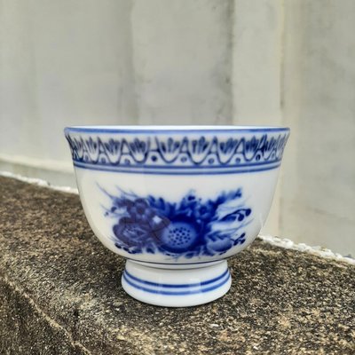 【MarsC】韓國早期青花陶瓷茶杯一個（25101964）