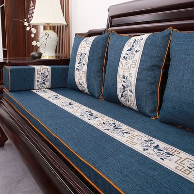 【熱賣精選】新中式紅木家具沙發坐墊客廳實木羅漢床高密度海綿椅墊子沙發墊