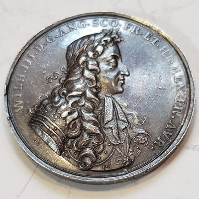 英國銀章1689 UK Coronation of William and Mary Silver Medal