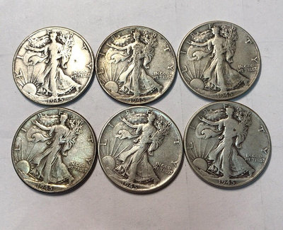 美國行走女神 銀幣 1945年 漂亮的早期銀幣 沒比銀價貴多【店主收藏】31633