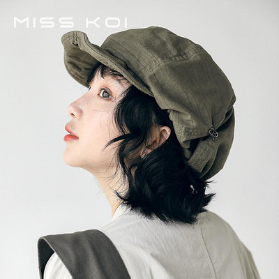 MISSKOI大版顯臉小日系藝文帽子女復古畫家貝雷帽