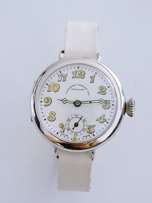 1920S RANGOON 仰光 典藏 經典 正琺瑯陶瓷面手上鍊機械古董錶