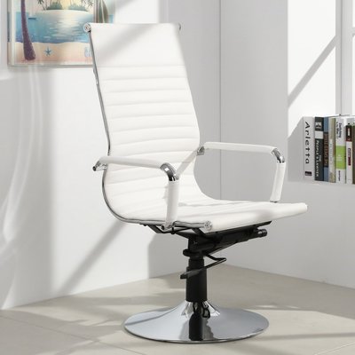 概念@皮諾時尚款高背皮面吧台椅 辦公椅 事務椅 書桌椅 化妝椅 白【WP20A0】