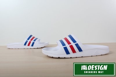 南 2021 7月 ADIDAS DURAMO SLIDE 運動拖鞋 白藍紅 一體成型 男女鞋 愛迪達 U43664
