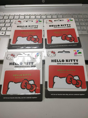 Easy Card-Hello kitty 50TH悠遊卡-50TH限定版(大臉KITTY)紅