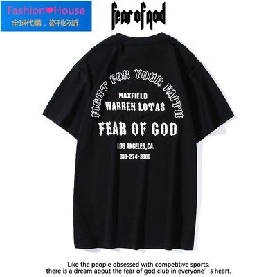 『Fashion❤House』~FEAR OF GOD圣誕節耶穌宗教限定FOG Warren Lotas字母圖案短袖T恤
