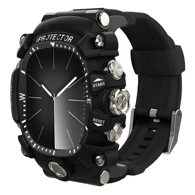 天極TJ百貨秒變卡西歐錶帶 Apple Watch 高級改裝錶帶 大泥王 男女錶帶 S9 S8 S7 SE 44/45mm 矽膠錶帶