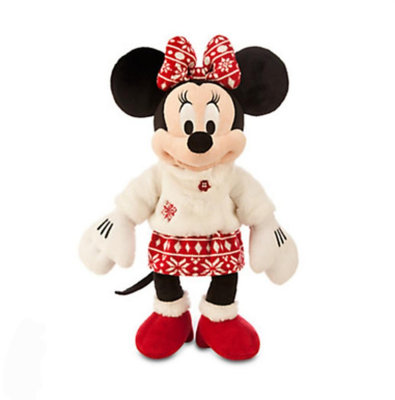全新 日本迪士尼商店 2015年 聖誕節米妮玩偶 耶誕節米老鼠絨毛娃娃 米妮陪伴玩偶 disney store minnie mouse 米妮安撫娃娃 米妮擺飾