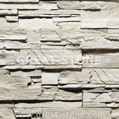 【葛瑞士精緻文化石】GS-004 仿原住民石板屋石板層砌 專櫃牆 展示牆 白磚牆 裝飾磚牆 文化石電視牆 文化石DIY