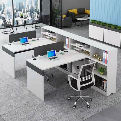 【熱賣下殺價】BD8019職員辦公桌財務屏風桌椅組合簡約現代簡約雙人位辦公室工位