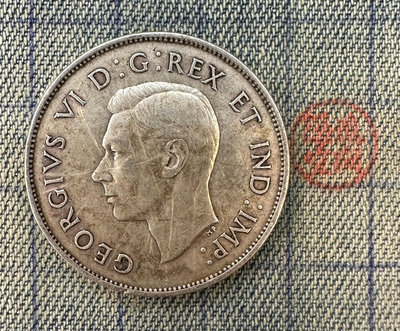 【隱逸空間】  加拿大    喬治六世    1942年   50 cent 銀幣    VF~XF