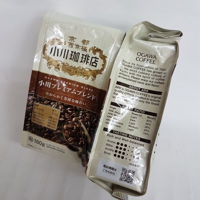 【日本進口】小川咖啡~頂級淺焙咖啡粉 $240/包 180克KF082