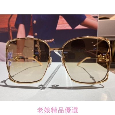 Gucci 2021秋冬新款 太陽眼鏡 GG1020S 004 金框漸層茶色片 抗UV400
