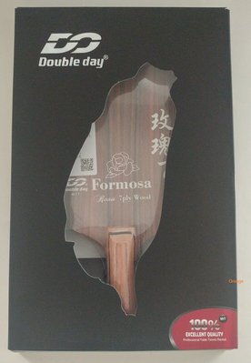 玫瑰7【Double day-台灣拍板/TAW10】FORMOSA系列 玫瑰7純木刀板桌球拍(FL拍)單板/7夾板