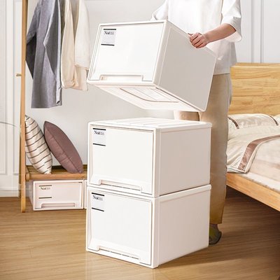 特賣-塑料收納箱抽屜式衣物儲物箱裝衣服整理箱家用衣柜內衣收納盒神器