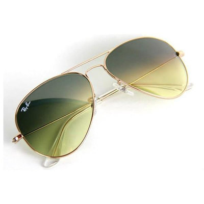 Ray Ban RB3025 001/2F Aviator Sunglasses 金框 綠色漸層鏡片*