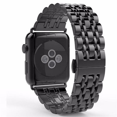 蘋果手錶錶帶Apple watch 7代41mm 45mm不銹鋼鏈式表帶 iWatch567代手錶七珠通用錶帶