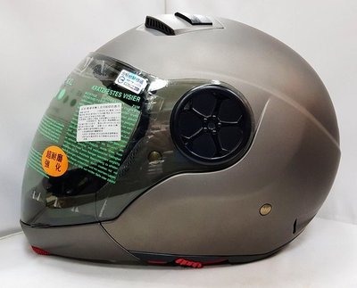 頭等大事安全帽 EVO 智同 外銷品牌LAUS JB-300 消鐵灰3/4罩 全罩可任意變換 超輕量化 雙鏡贈下巴+免運