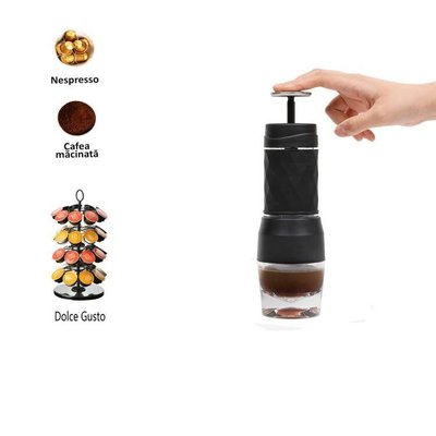 膠囊咖啡機 美式咖啡機迷你手壓式咖啡機8439 紅色 適用于咖啡粉雀巢咖啡膠囊 便于攜帶【元渡雜貨鋪】