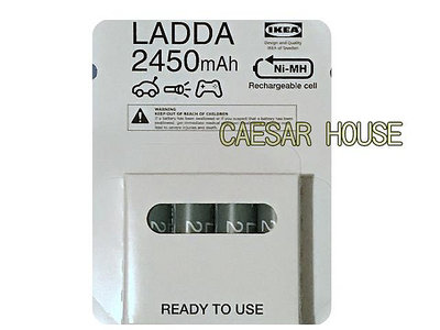 ╭☆凱斯小舖☆╮【IKEA】2450充電電池, HR6 AA 1.2V 3號電池LADDA電池