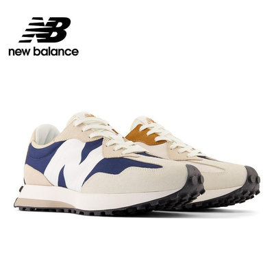 【New Balance】 NB 復古運動鞋_中性_白杏藍_MS327OB-D楦 327