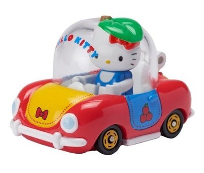 ☆88玩具收納☆日本直送 多美小汽車 HELLO KITTY 凱蒂凱 R02 紅色蘋果車 合金模型車 公仔 收藏品 擺飾