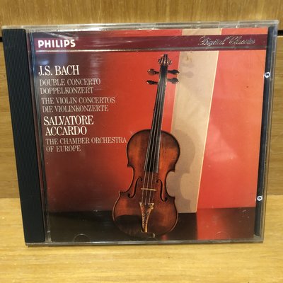 [二手CD]早期飛利浦韓國版SALVATORE ACCARDO阿卡多 J.B.BACH巴哈小提琴協奏曲