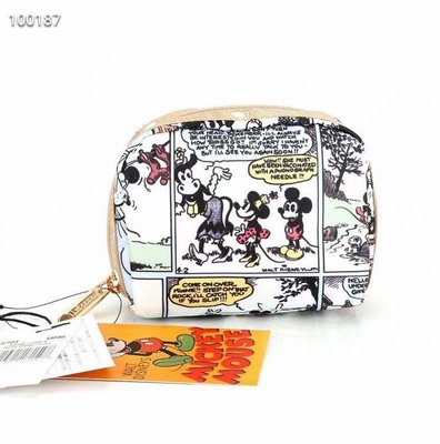 【熱賣精選】 LeSportsac Disney 漫畫米奇 化妝包收納包 6701 降落傘防水材質 限量優惠