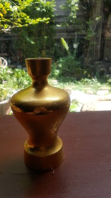 早期懷舊老收藏【老瓶合拍】 時代意義 銅花瓶 玻璃瓶 (賽璐璐) 擺設意境佳 特殊收藏......