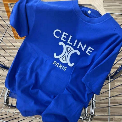 Leann代購~CELINE 22夏季新款賽琳短袖t恤女同款情侶字母印花純棉