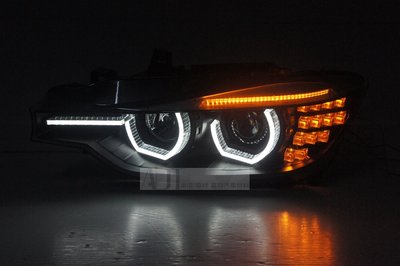~~ADT.車燈.車材~~BMW F31 F30 LED光圈黑底 魚眼大燈 投射大燈組  原廠鹵素車款專用 美規 歐規