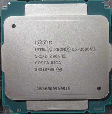 【含稅】Intel Xeon E5-2686 V3 2.0G Turbo 3.5G 18核36線120W QS正顯CPU