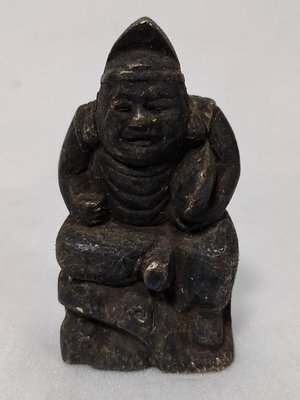 日本回流銅器老物件非常老的老物件，魚神財神  包漿厚實，做工