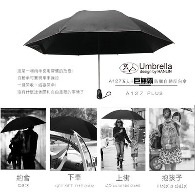 強強滾 (五人十)A127巨無霸防曬自動反向傘 大雨傘 生活市集 雨具