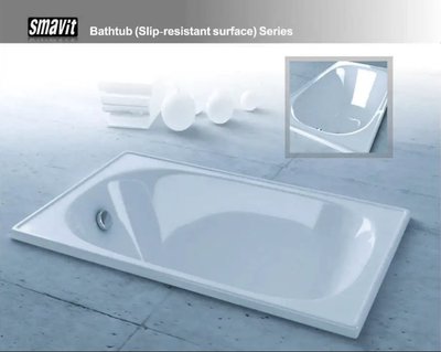 全新SMAVIT Standard 150*70*40崁入式琺瑯鋼板塘瓷浴缸 嵌入式空缸 A3249-家之家樂居生活館