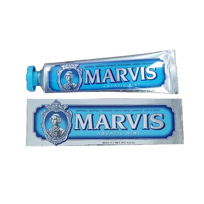 現貨義大利 Marvis 牙膏 藍色海洋薄荷味 藍色 Aquatic Mint 牙膏界愛馬仕正品85ML