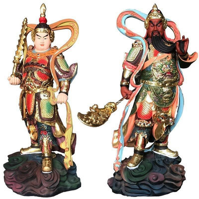 【精選好物】韋陀伽藍菩薩 寺廟護法擺件樹脂玻璃鋼鑄銅木雕關公韋馱佛像神像