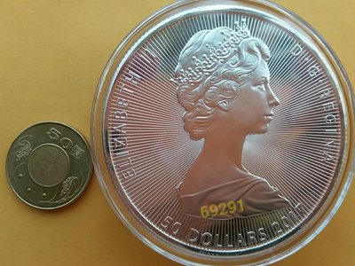 世上最大枚的女王頭銀幣~加拿大尼加拉瓜瀑布銀幣10盎司，銀幣，限量銀幣，收藏錢幣，紀念幣，幣~加拿大尼加拉瓜瀑布銀幣10oz~限量一萬五千枚純銀重三百多公克保真
