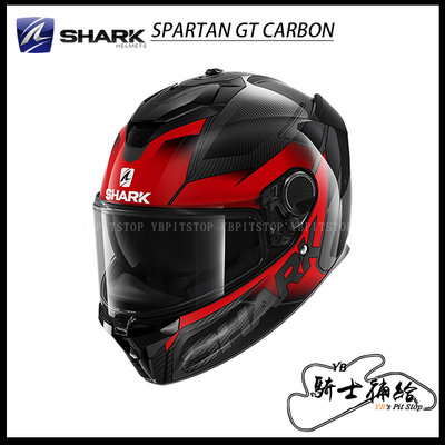 ⚠YB騎士補給⚠ SHARK SPARTAN GT CARBON SHESTTER 紅灰 全罩 碳纖維 鯊魚 安全帽