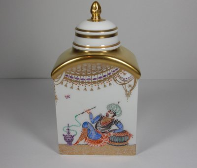 [ 珍寶 ] Meissen 1001 夜  手繪茶葉罐