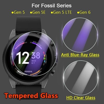 3 件適用於 Fossil Gen 6 5 5E LTE 42mm 44mm 智能手錶 2.5D 透明/防藍光鋼化玻璃保-奇點家居