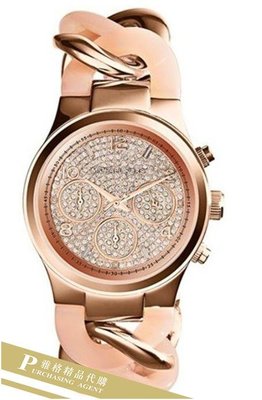 雅格時尚精品代購Michael Kors 玫瑰金 水鑽面盤 手環 手鍊 女錶 MK4283 經典手錶 美國正品